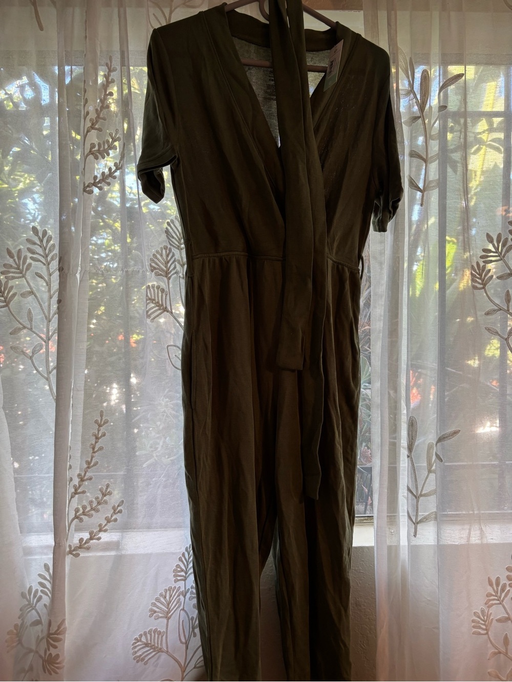 Kindred Bravely Olive Tie-Waist Jumpsuit